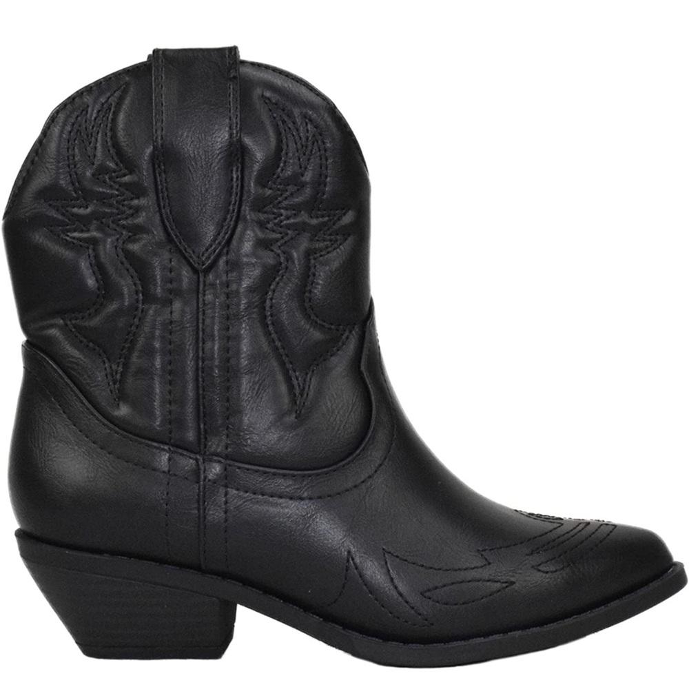 Soda Women Cowgirl Cowboy Western Stitched Ankle Boots Pointed Toe Short Booties